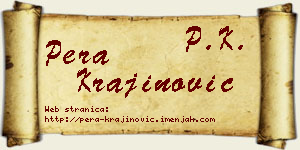 Pera Krajinović vizit kartica